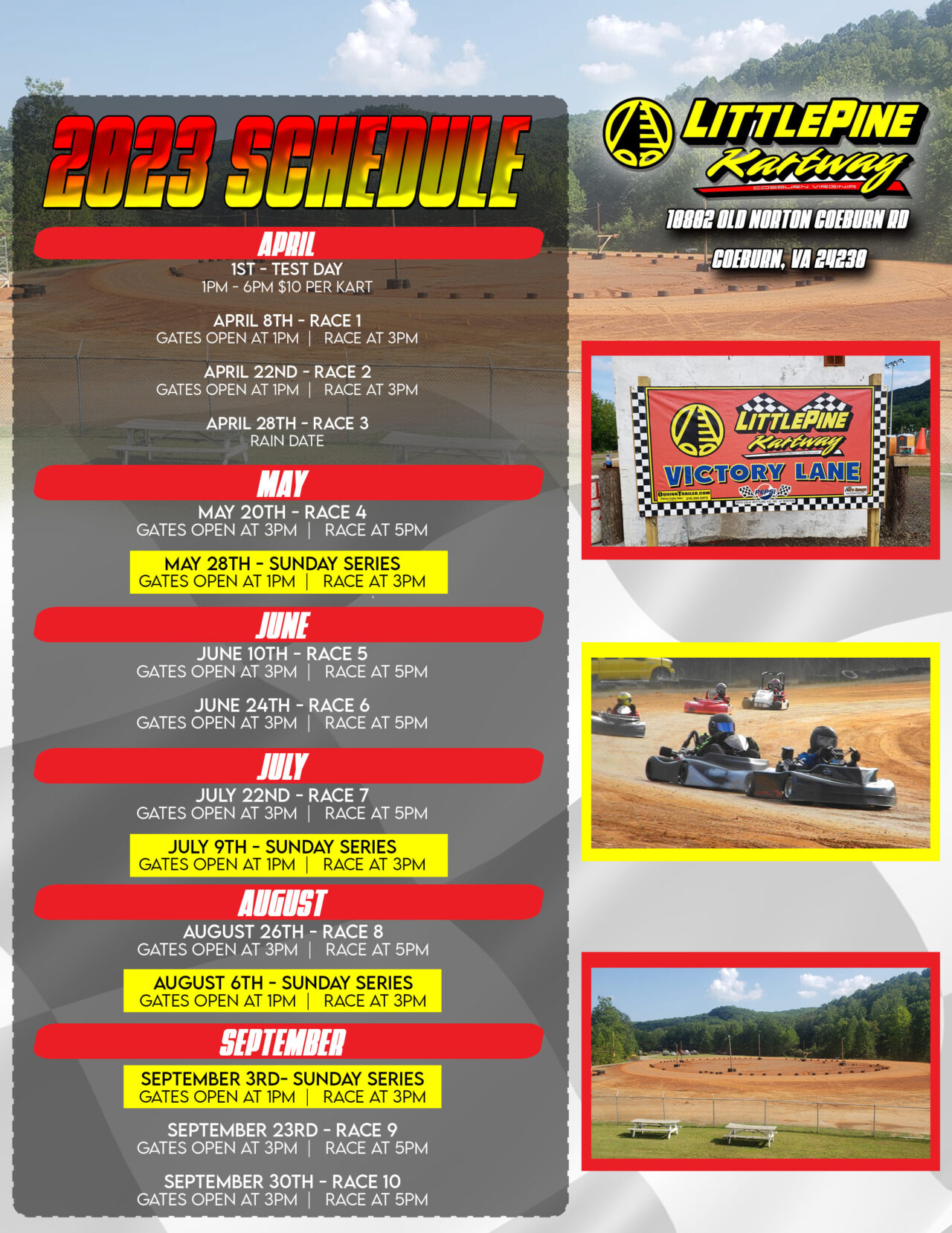 LPK Schedule Lonesome Pine Motorsports Park